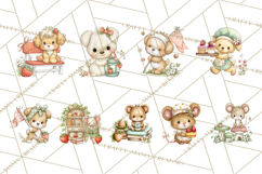 Strawberry Animals Clipart, Strawberry Houses Clip Art Png Product Image 2