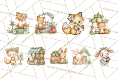 Strawberry Animals Clipart, Strawberry Houses Clip Art Png Product Image 4