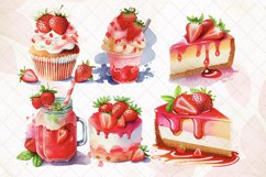 Strawberry Watercolor Sublimation Big Bundle Product Image 2