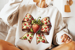 Strawberry Coquette Bow PNG, Strawberry Bow PNG, Summer PNG Product Image 2