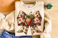 Strawberry Coquette Bow PNG, Strawberry Bow PNG, Summer PNG Product Image 3