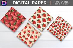 Strawberry Digital Paper Product Image 1
