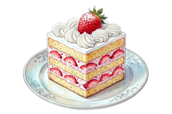 Strawberry Cake Png| Pink Baking Png Product Image 1
