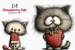 Strawberry Cats Png Clipart Product Image 1