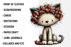 Strawberry Cats Png Clipart Product Image 2
