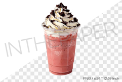 Strawberry Cookie Frappe PNG Clipart Drink Beverage Illust Product Image 1