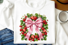 Strawberry Coquette Bow PNG Product Image 3