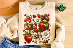 Strawberry Coquette Bow PNG, Strawberry Bow PNG, Summer PNG Product Image 3
