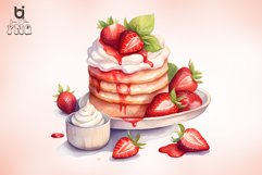 Strawberry Desserts watercolor Sublimation Bundle Product Image 4