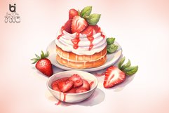 Strawberry Desserts watercolor Sublimation Bundle Product Image 5