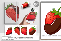 Digital Paper Chocolate Dipped Strawberry Product Image 1
