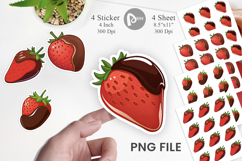 Chocolate Dipped Strawberry Sticker Product Image 1