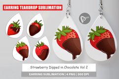 Earring Chocolate Dipped Strawberry Product Image 1