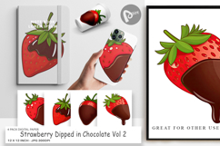 Digital Paper Chocolate Dipped Strawberry Product Image 1