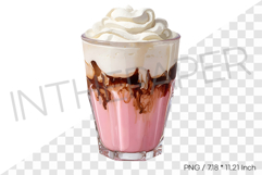 Strawberry Einspanner PNG Clipart Drink Beverage Illust Product Image 1