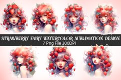 strawberry fairy watercolor sublimation Bundle Product Image 1