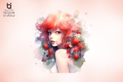 strawberry fairy watercolor sublimation Bundle Product Image 5