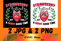 Strawberry Festival 1968 Png, A Berry Good Times Png Product Image 1