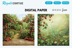 Strawberry Garden Seamless Digital Paper Product Image 1