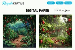 Strawberry Garden Seamless Digital Paper Product Image 1