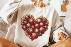 Strawberry Heart PNG, Summer PNG, Summer Fruits PNG, Heart Product Image 2
