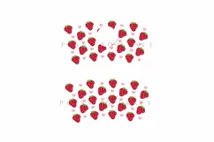strawberry heart starbucks 16oz hot cup wrap svg presized template for tumbler grande suitable for cricut and silhouette