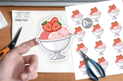 Strawberry Scoop Sticker Product Image 1