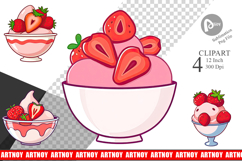 Strawberry Scoop Clipart Product Image 1