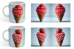 Strawberry Ice Cream | Mug sublimation design Product Image 6