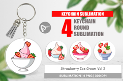 Keychain Strawberry Scoop Product Image 1