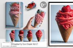 Digital Paper Strawberry Ice Cream Product Image 1