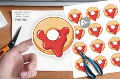 Jam Filled Donut Sticker Product Image 1