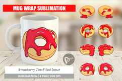 Mug Wrap Jam Filled Donut Product Image 1