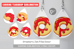 Earring Jam Filled Donut Product Image 1