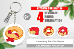 Keychain Jam Filled Donut Product Image 1