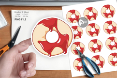 Jam Filled Donut Sticker Product Image 1