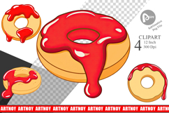 Jam Filled Donut Clipart Product Image 1