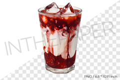 Strawberry Latte PNG Clipart Drink Beverage Illustration Product Image 1