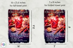 Christmas Kitchen Towel | Christmas Cocktail Recipe Design Product Image 2