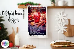 Christmas Kitchen Towel | Christmas Cocktail Recipe Design Product Image 1