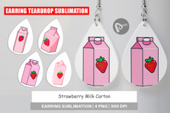 Earring Strawberry Milk Carton Product Image 1