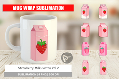 Mug Wrap Strawberry Milk Carton Product Image 1