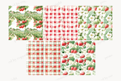 GlamArtZhanna, Strawberry paper, Strawberry pattern, Strawberries paper, Strawberries pattern, berries background, Summer paper, Summer pattern, Summer background, Farm digital paper, Farm pattern, Farm background, gingham paper, gingham pattern