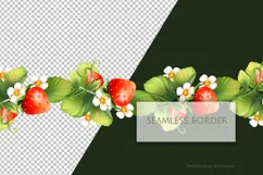 Strawberry Seamless Border PNG Clipart Product Image 2