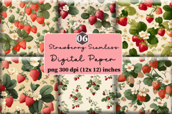 Strawberry Seamless Digital Paper Product Image 1