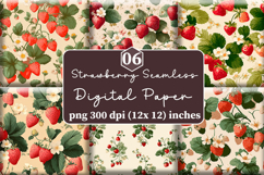 Strawberry Seamless Digital Paper Product Image 1