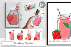 Digital Paper Strawberry Smoothie Product Image 1
