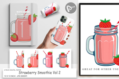 Digital Paper Strawberry Smoothie Product Image 1