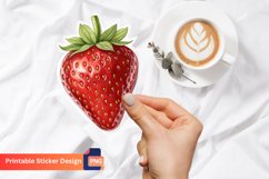 Strawberry Sticker, Red Strawberry Decal, Fruit Sticker Product Image 1
