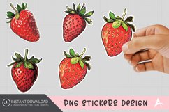 Strawberry Sticker Clipart Product Image 1